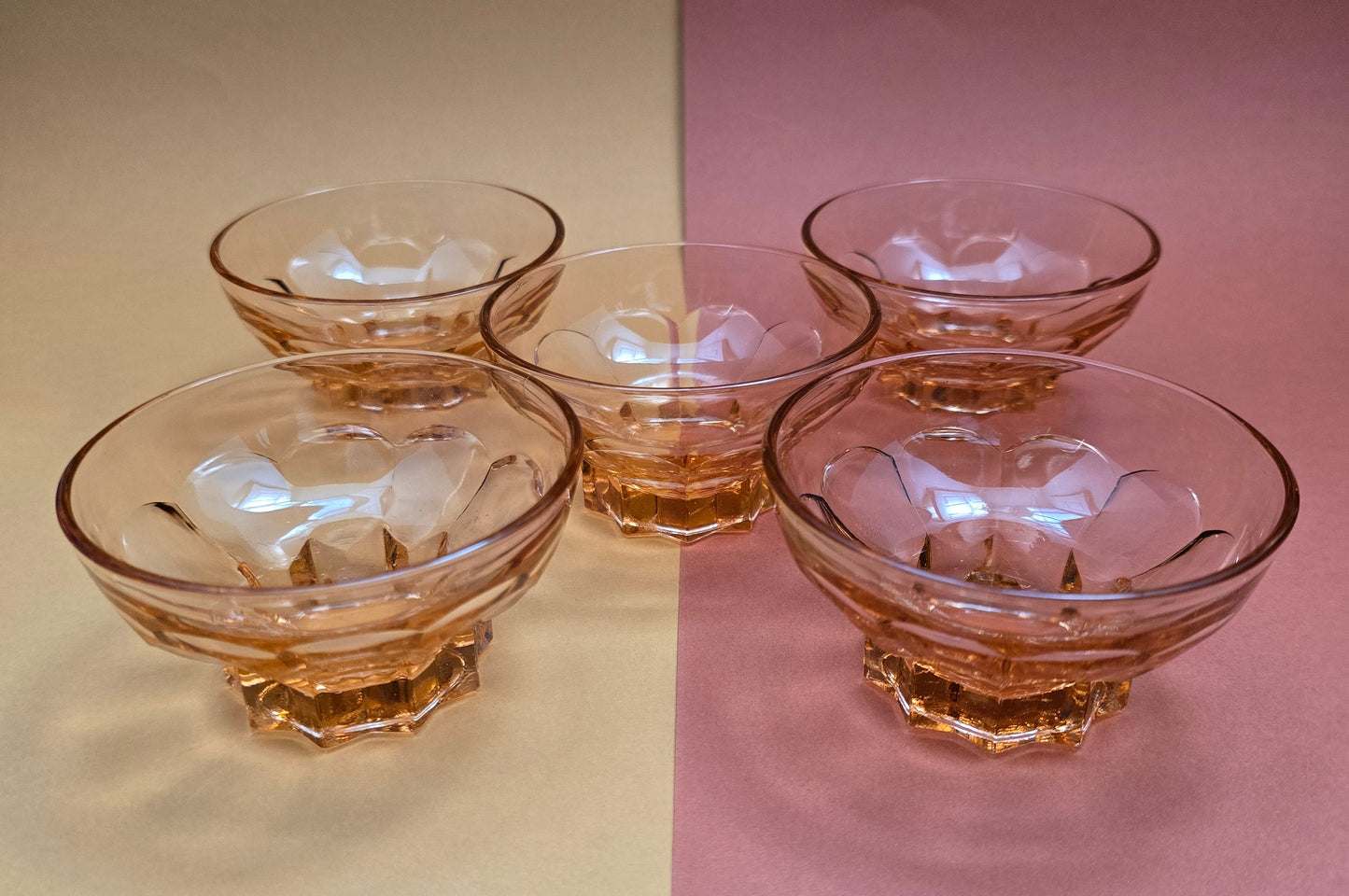 French Rosaline Glass Dessert Cup, c. 1930 – Sold Individually