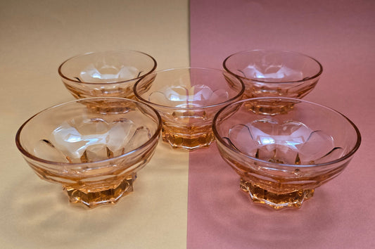 French Rosaline Glass Dessert Cup, c. 1930 – Sold Individually