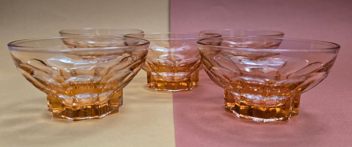 French Rosaline Glass Dessert Cup, c. 1930 – Sold Individually