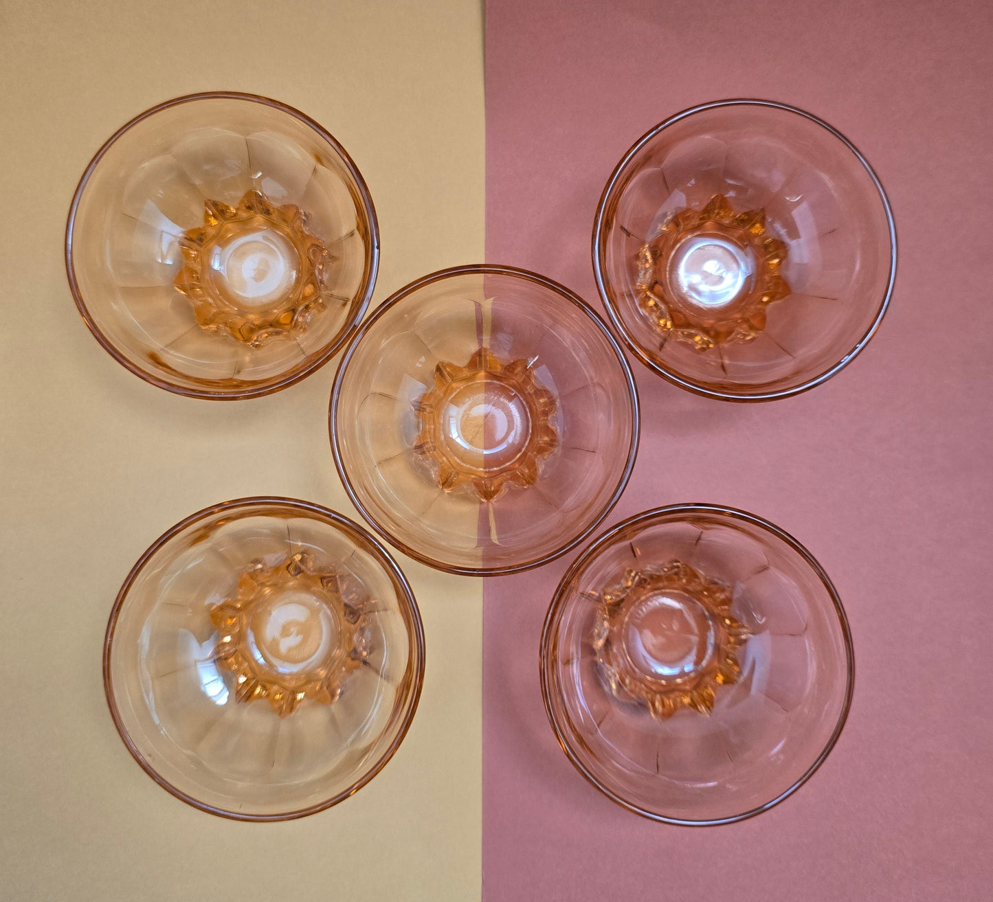 French Rosaline Glass Dessert Cup, c. 1930 – Sold Individually