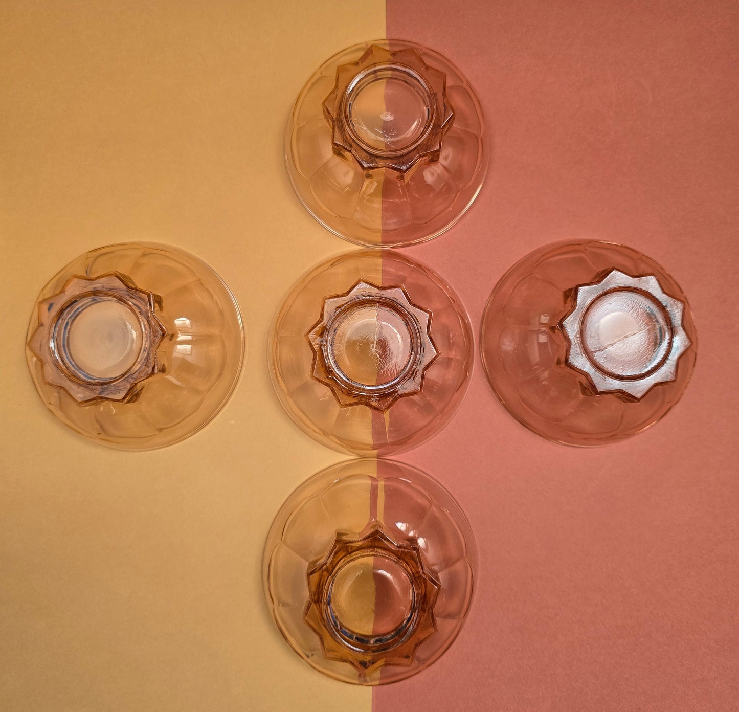 French Rosaline Glass Dessert Cup, c. 1930 – Sold Individually