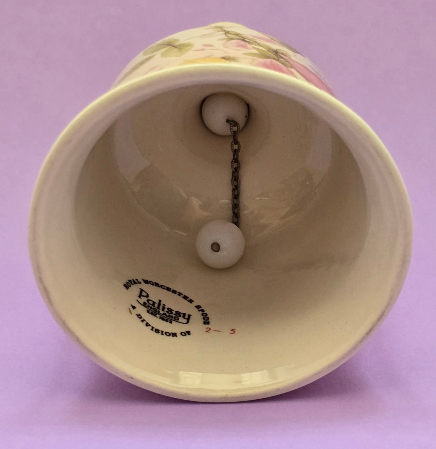 English Porcelain Table Bell – Hammersley & Palissy, c. 1970
