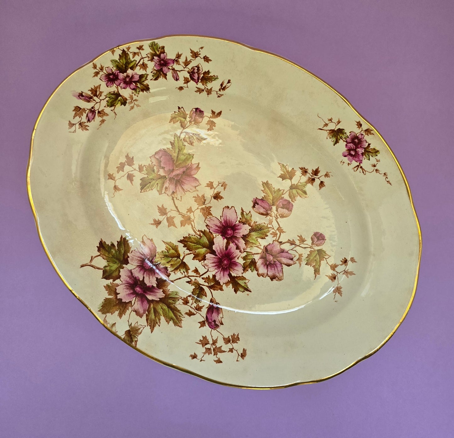 Antique Devon Pottery Serving Platter, Buvey Pottery Co. Ltd, c.1920