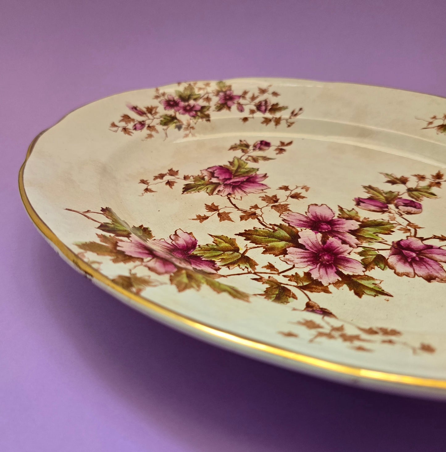 Antique Devon Pottery Serving Platter, Buvey Pottery Co. Ltd, c.1920