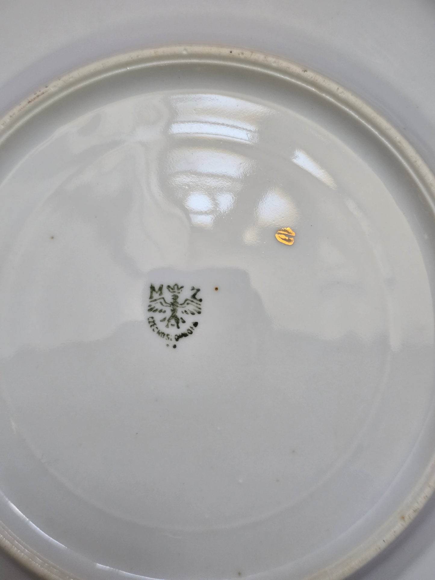 MZ Czechoslovakia Rose Garland Cake Plates — Set of 7, 1930s