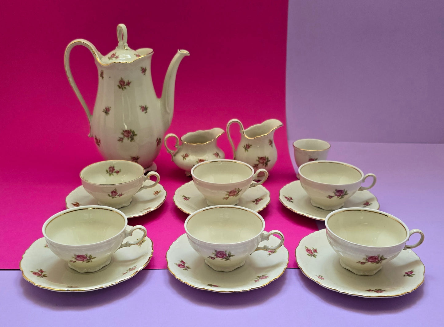Rosenthal Rose Pattern Tea Service — 1950s Germany