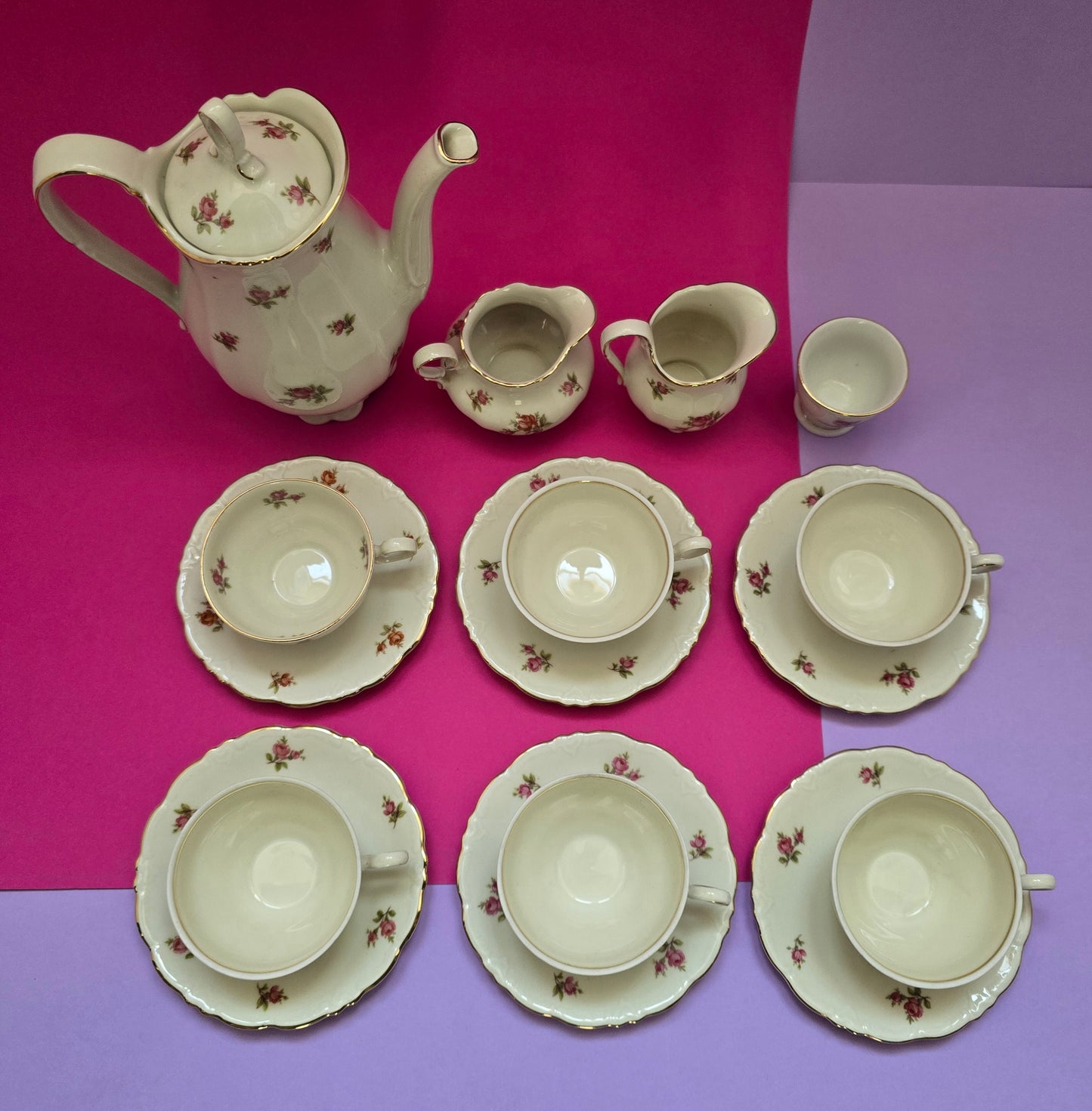 Rosenthal Rose Pattern Tea Service — 1950s Germany