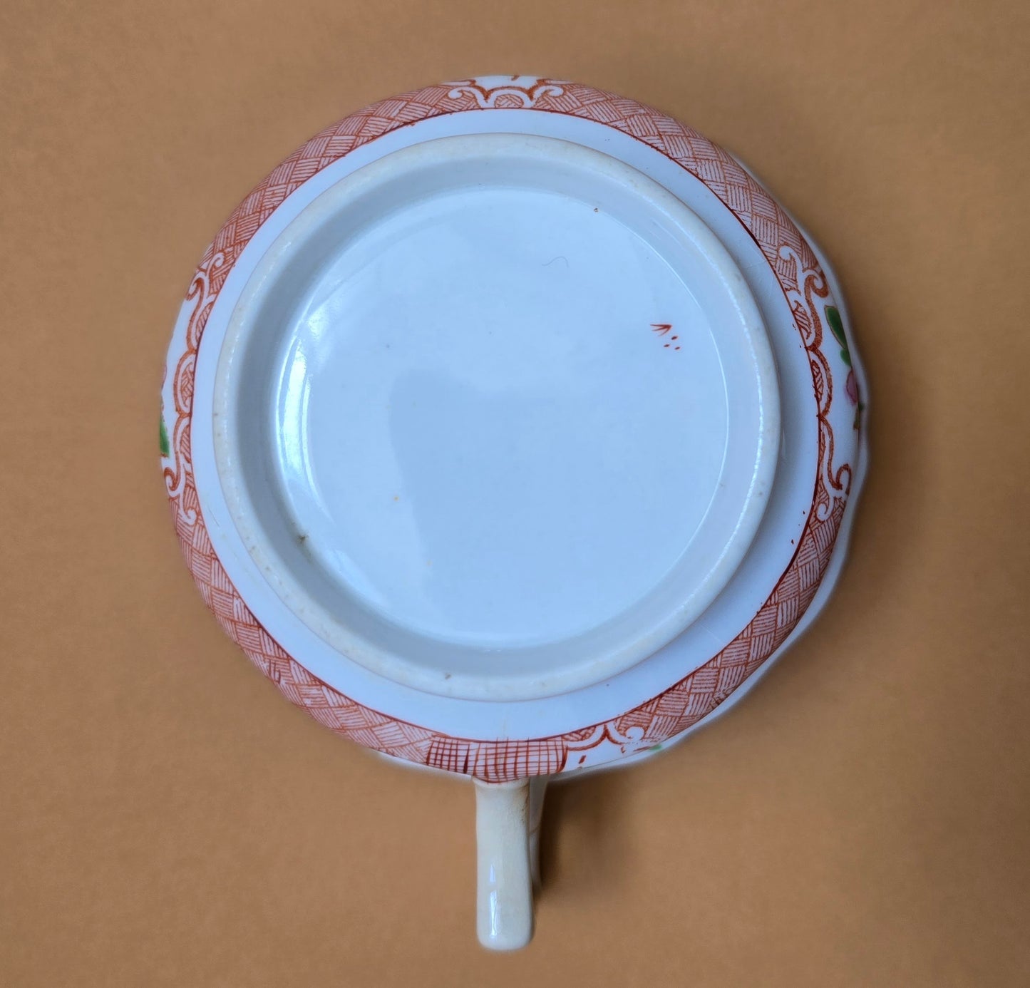 Minton Antique Floral Basket Weave Dinnerware — c.1830 England