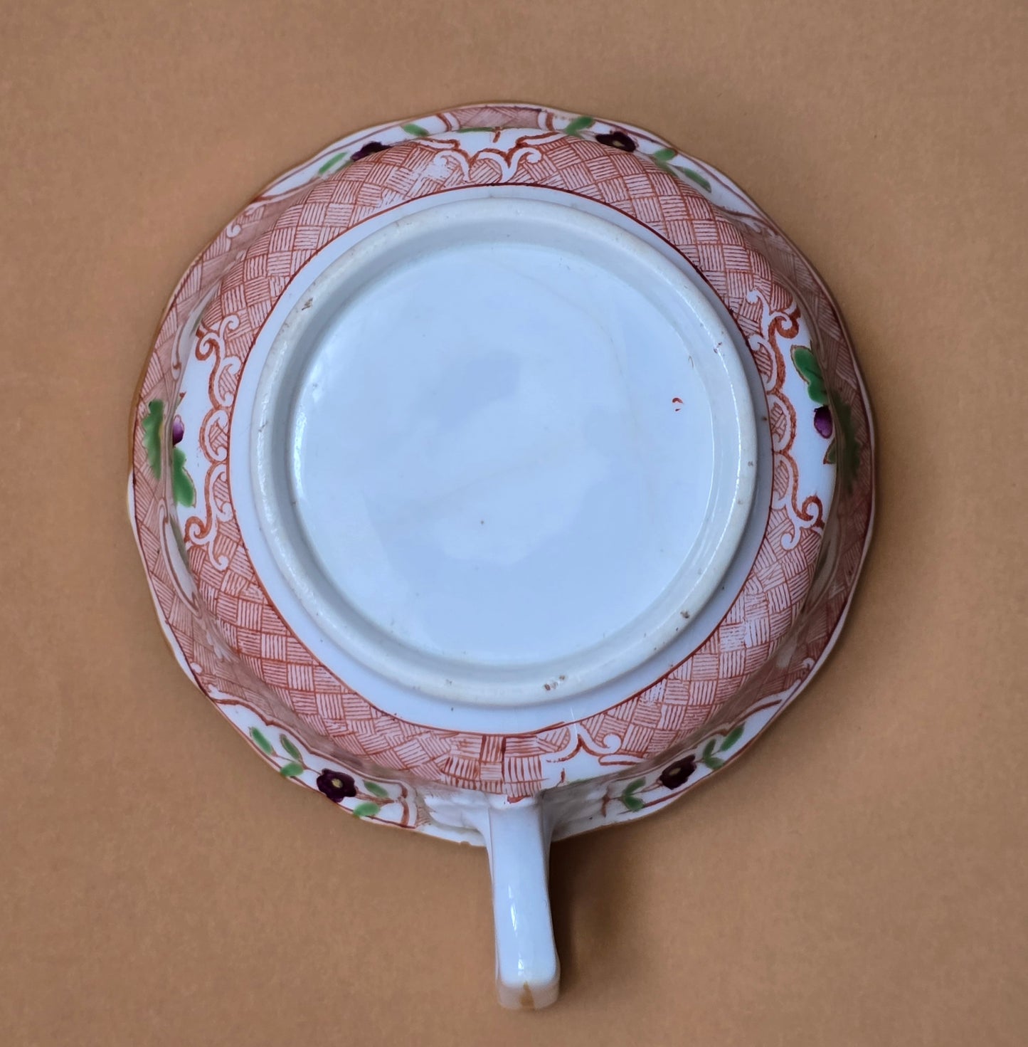 Minton Antique Floral Basket Weave Dinnerware — c.1830 England