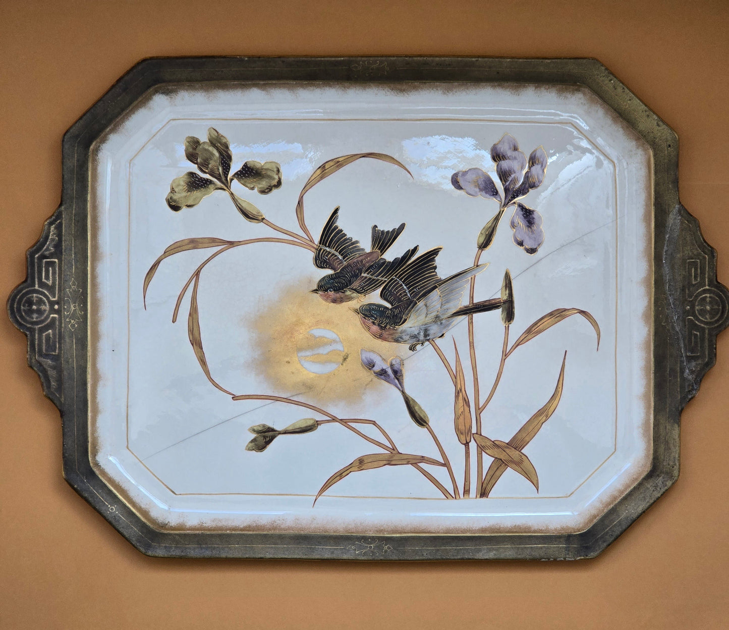 Royal Bonn Japonisme Bird & Owl Tea Service with Tray — c.1880 Germany