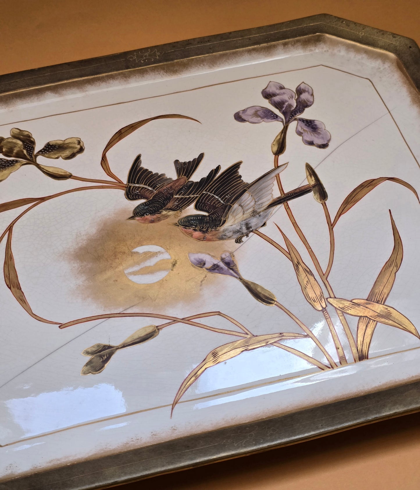 Royal Bonn Japonisme Bird & Owl Tea Service with Tray — c.1880 Germany