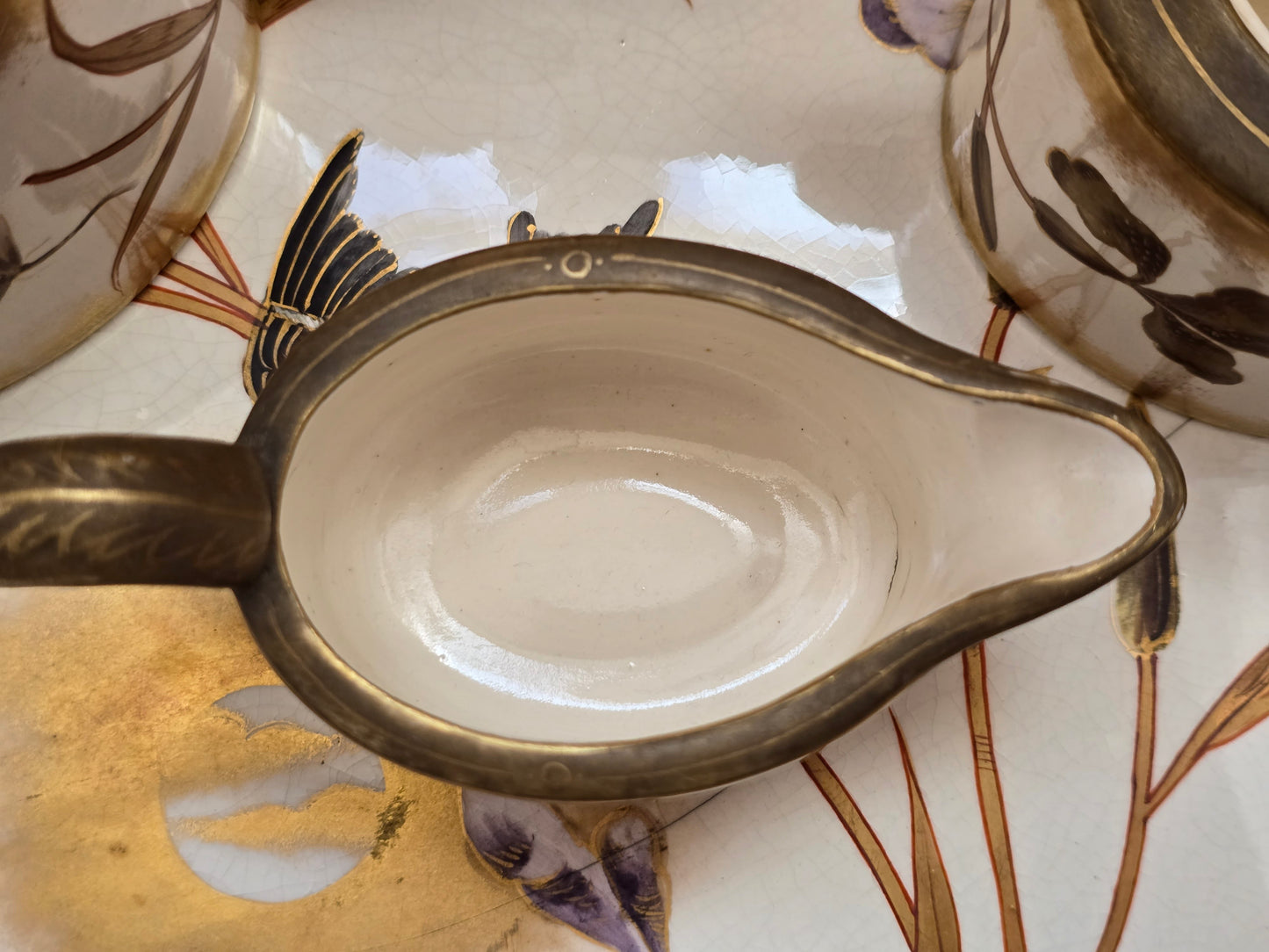 Royal Bonn Japonisme Bird & Owl Tea Service with Tray — c.1880 Germany