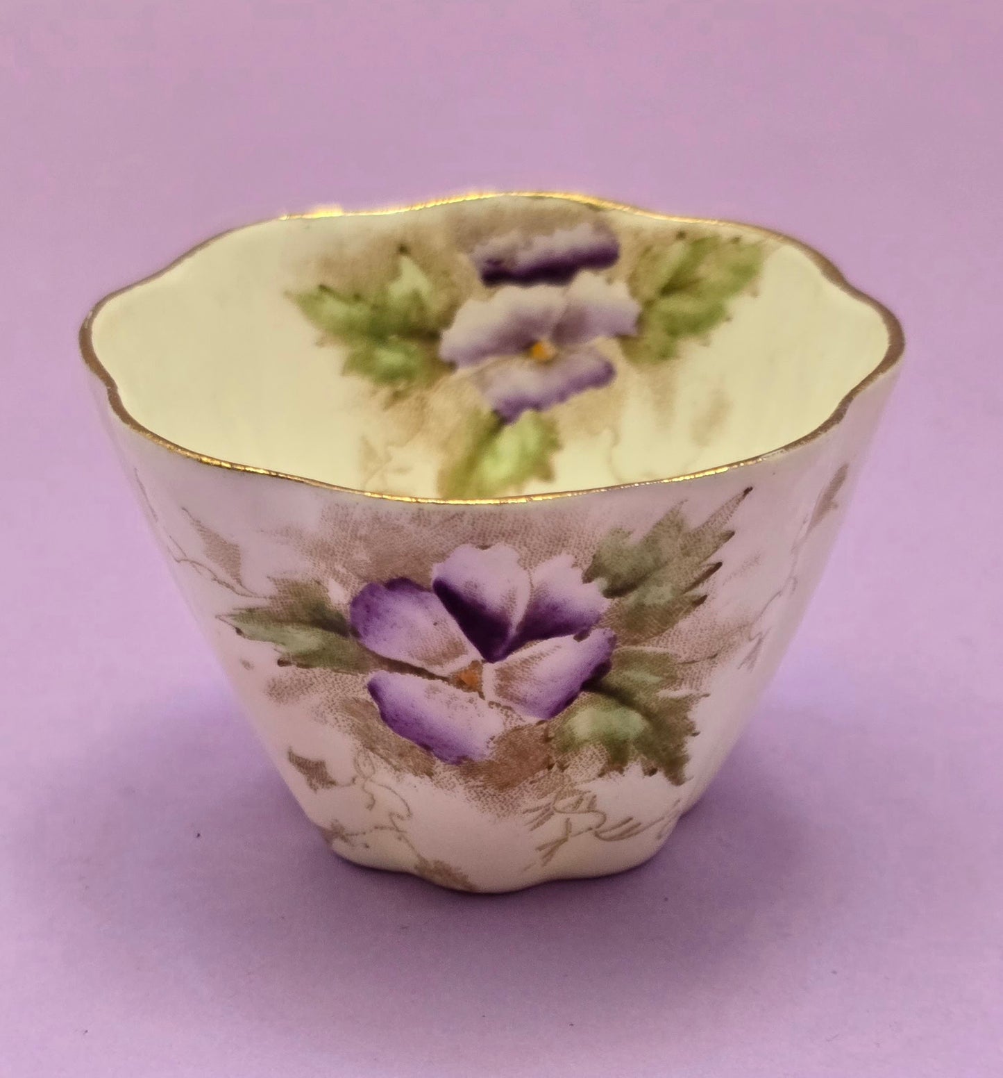 Chapman England Violet Tea Set for One — c.1900 Staffordshire