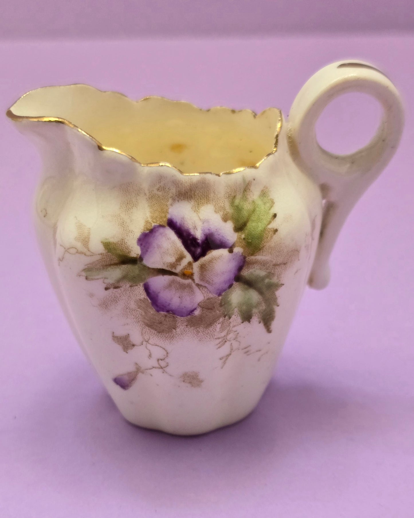 Chapman England Violet Tea Set for One — c.1900 Staffordshire