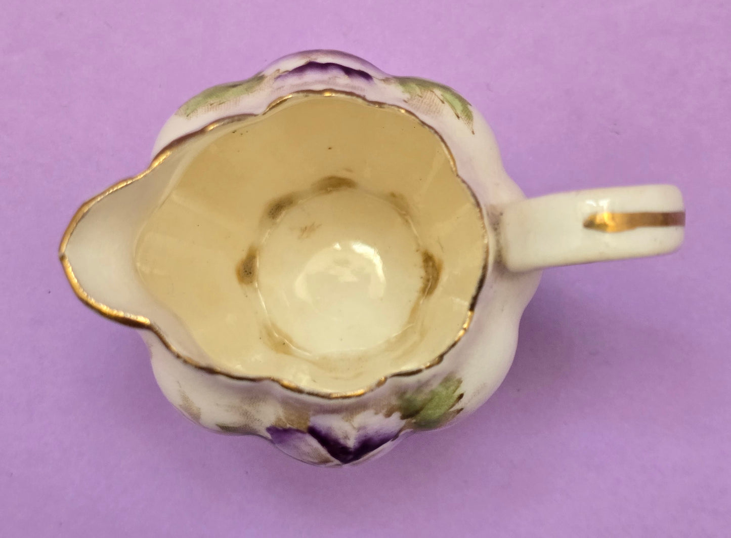 Chapman England Violet Tea Set for One — c.1900 Staffordshire