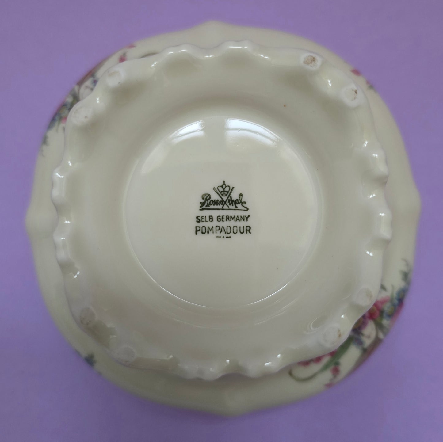 Rosenthal Pompadour Sugar Bowl with Lid – Selb Germany, 1944