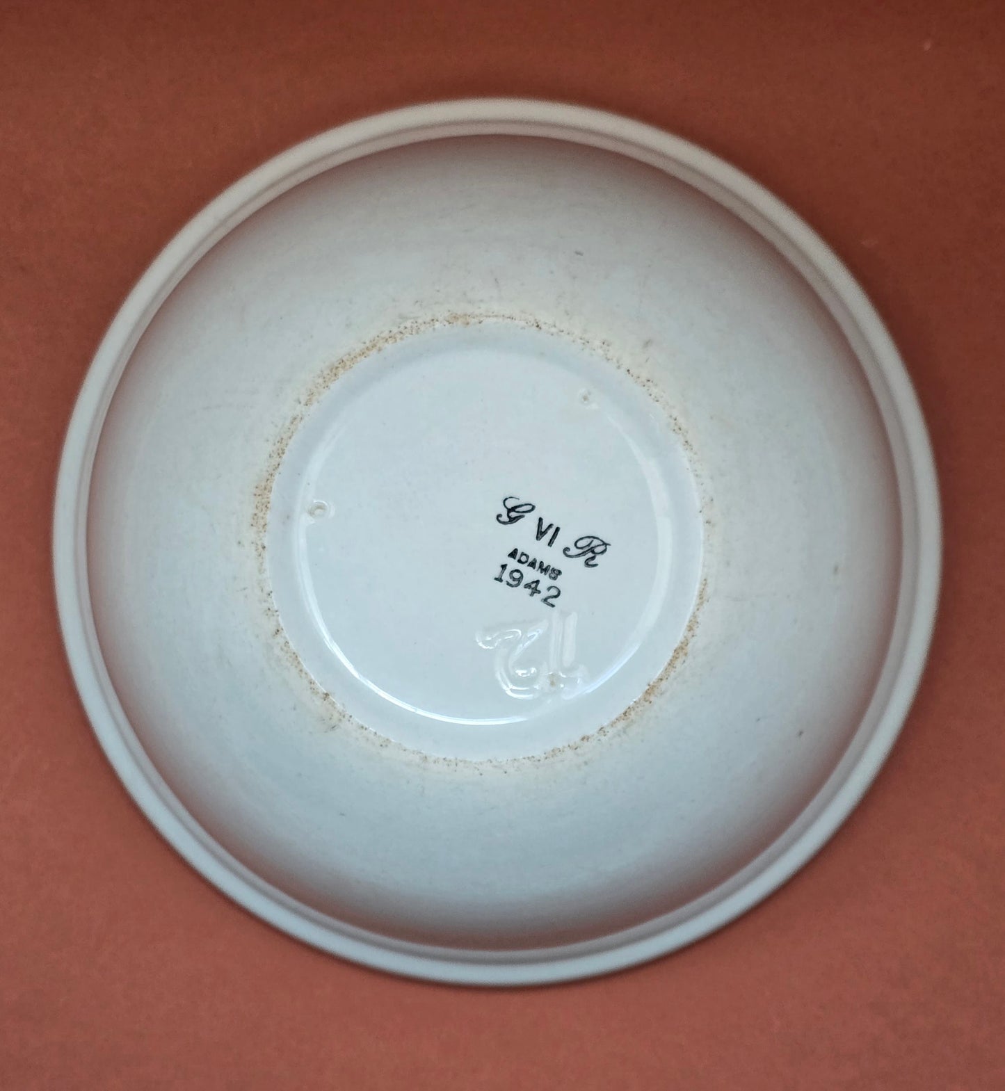 WWII British Military Bowl – Adams 1942, Found in Malta