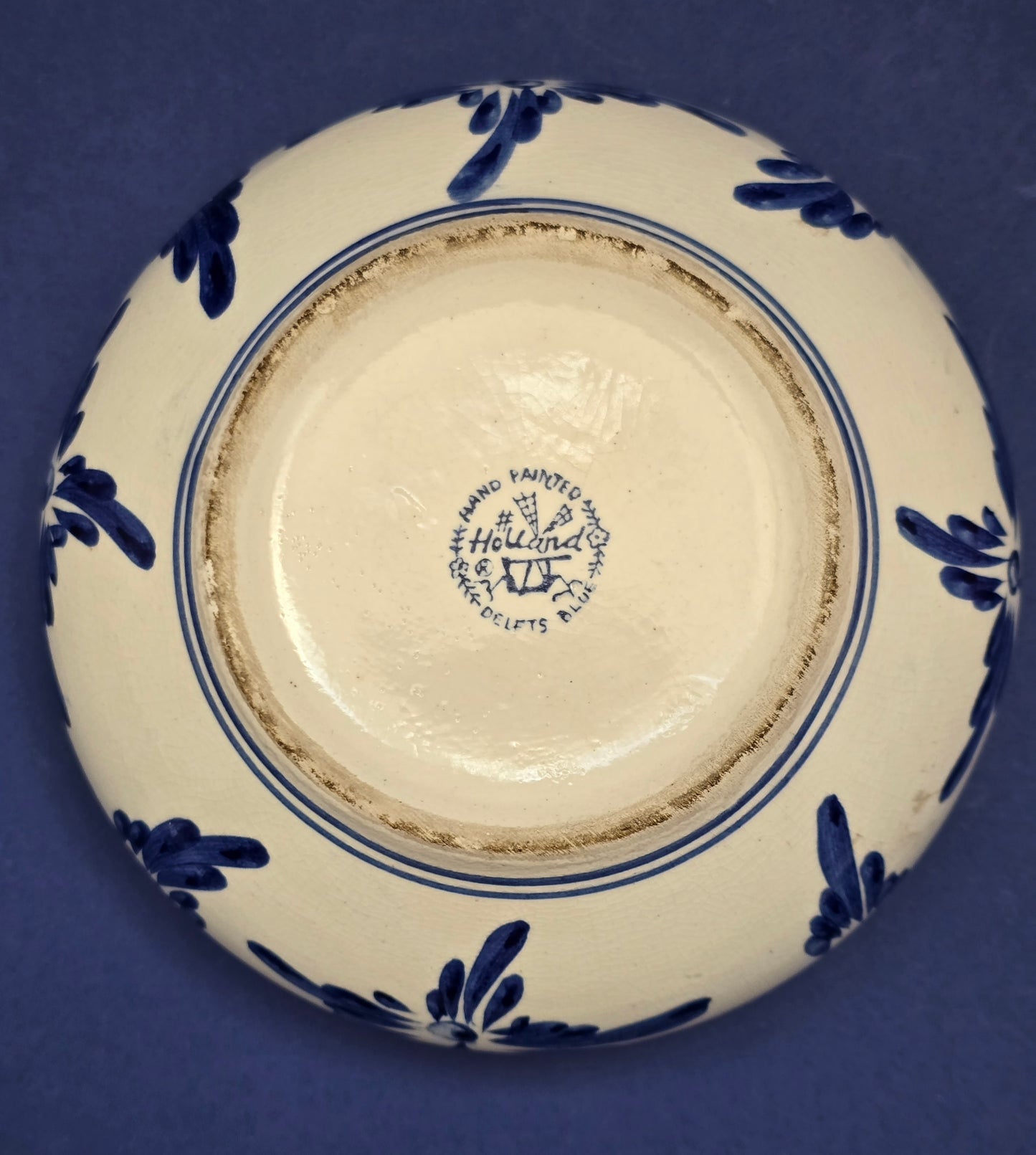 Delft Blue Hand-Painted Lidded Pot – Holland, c.1960