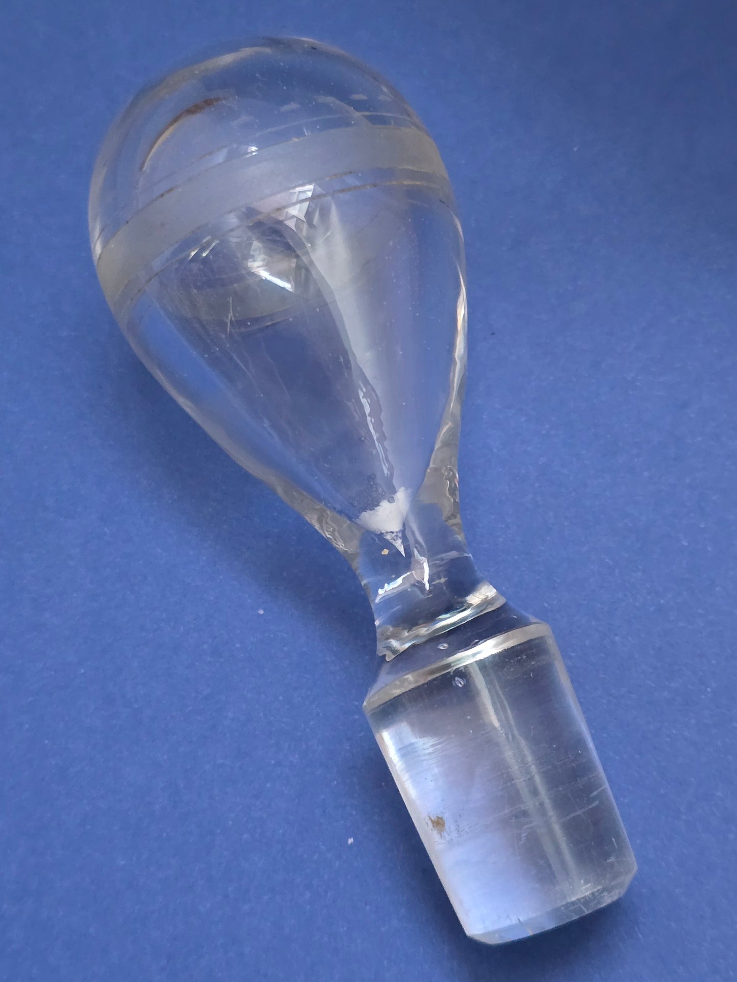 Victorian Engraved Crystal Decanter with Stopper – c.1870