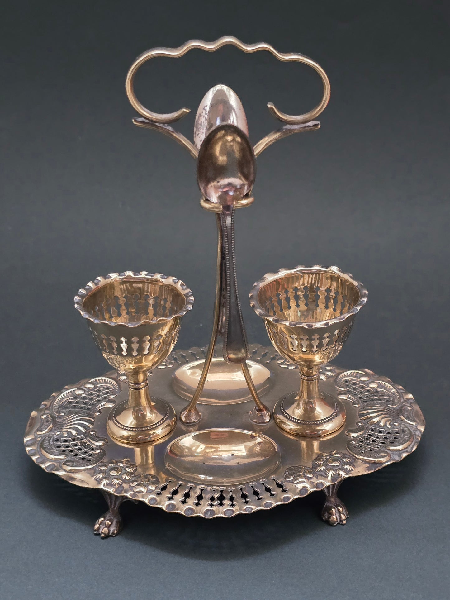 Edwardian Silver-Plated Egg Cruet Set – EPNS, c.1900