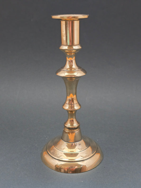 Vintage Brass Candlestick — Georgian Style Reproduction, 1970s