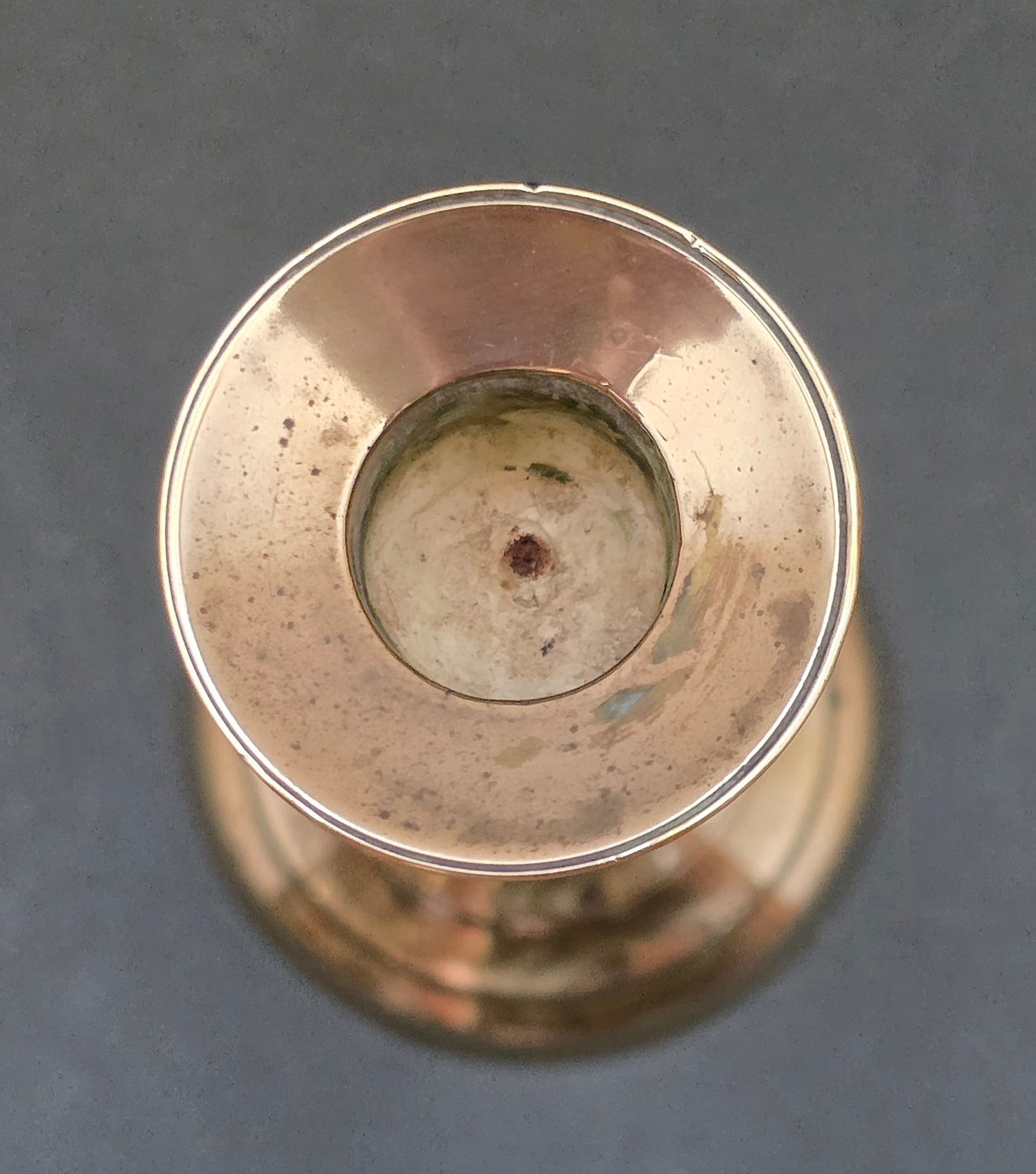 Vintage Brass Candlestick — Georgian Style Reproduction, 1970s