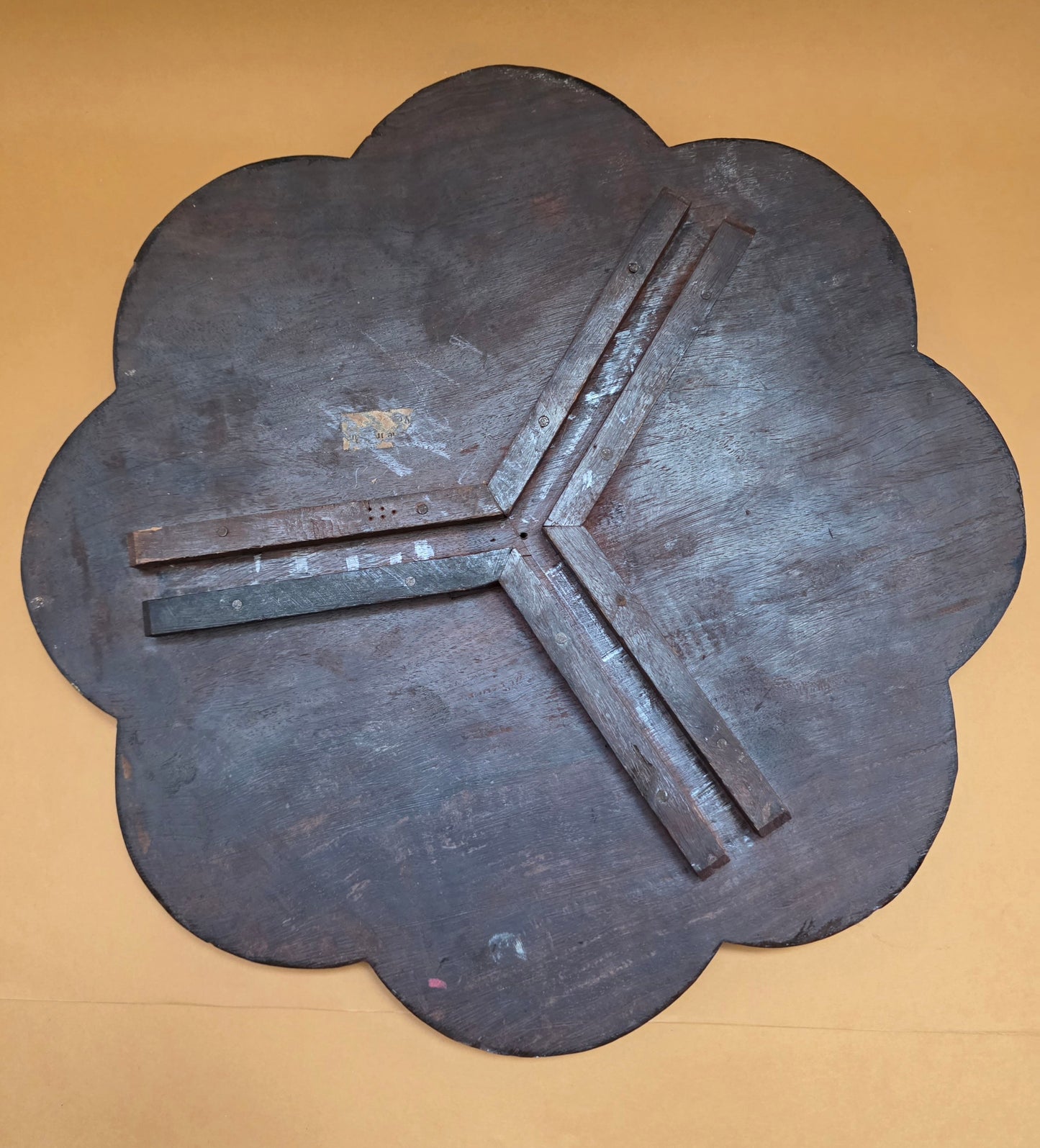 Anglo-Indian carved folding table c.1900 – full overview
