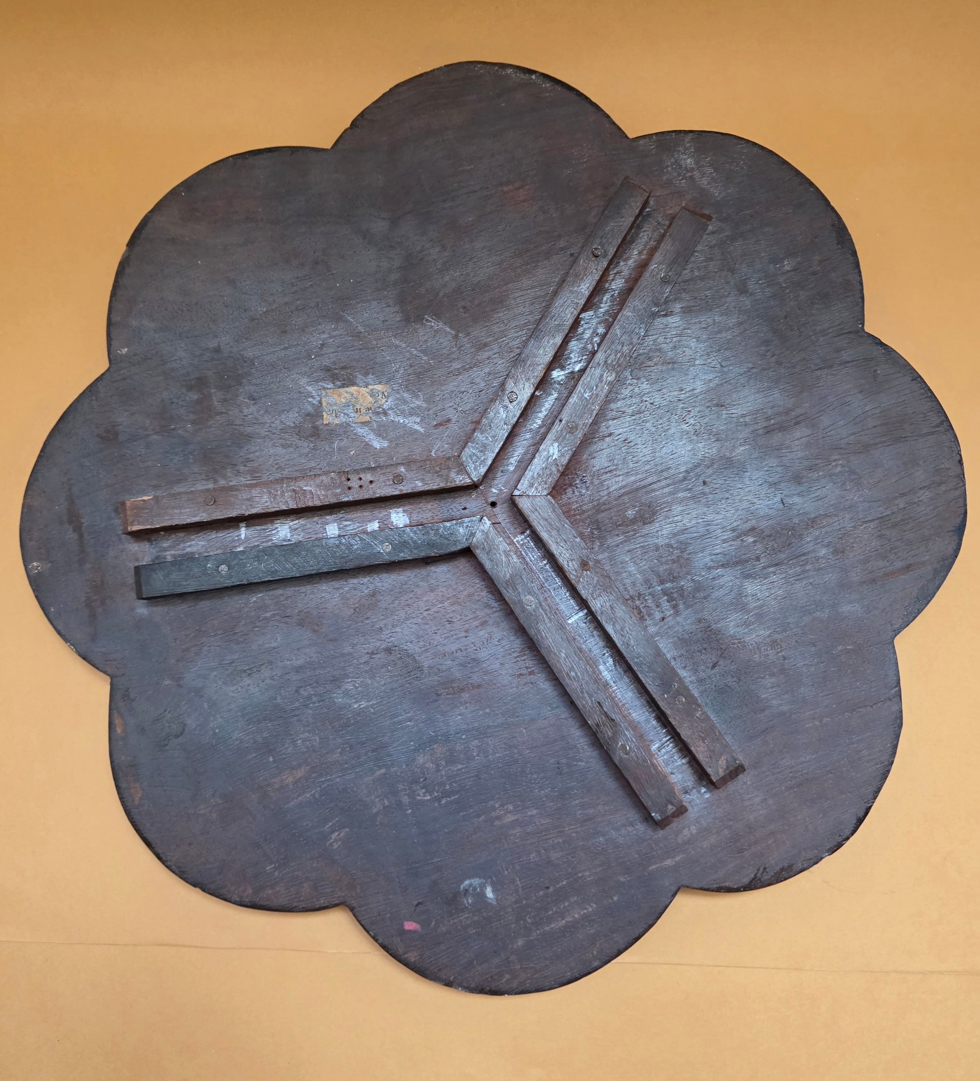 Anglo-Indian carved folding table c.1900 – full overview