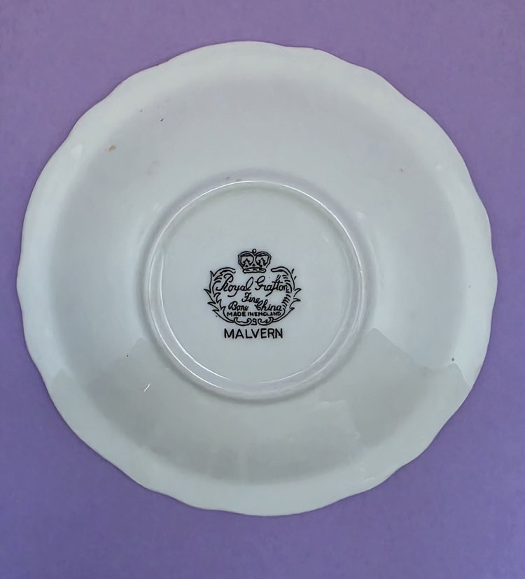 Royal Grafton Malvern Fine Bone China Floral Trinket Tray – c.1950