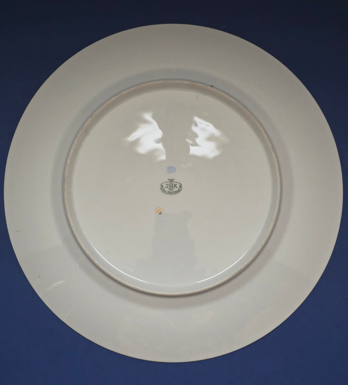 Vintage Karlsbad Cobalt Blue & Gold Plate, 28 cm | c. 1945–1950