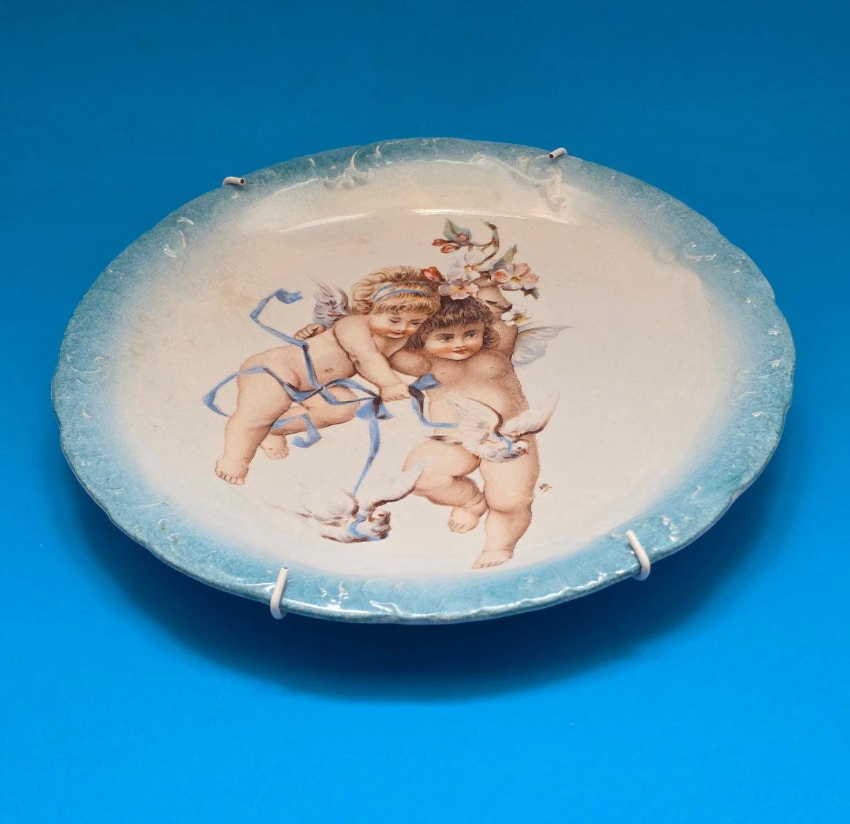 Antique Empire Works Cherub Wall Plate, 22.5 cm | c. 1890