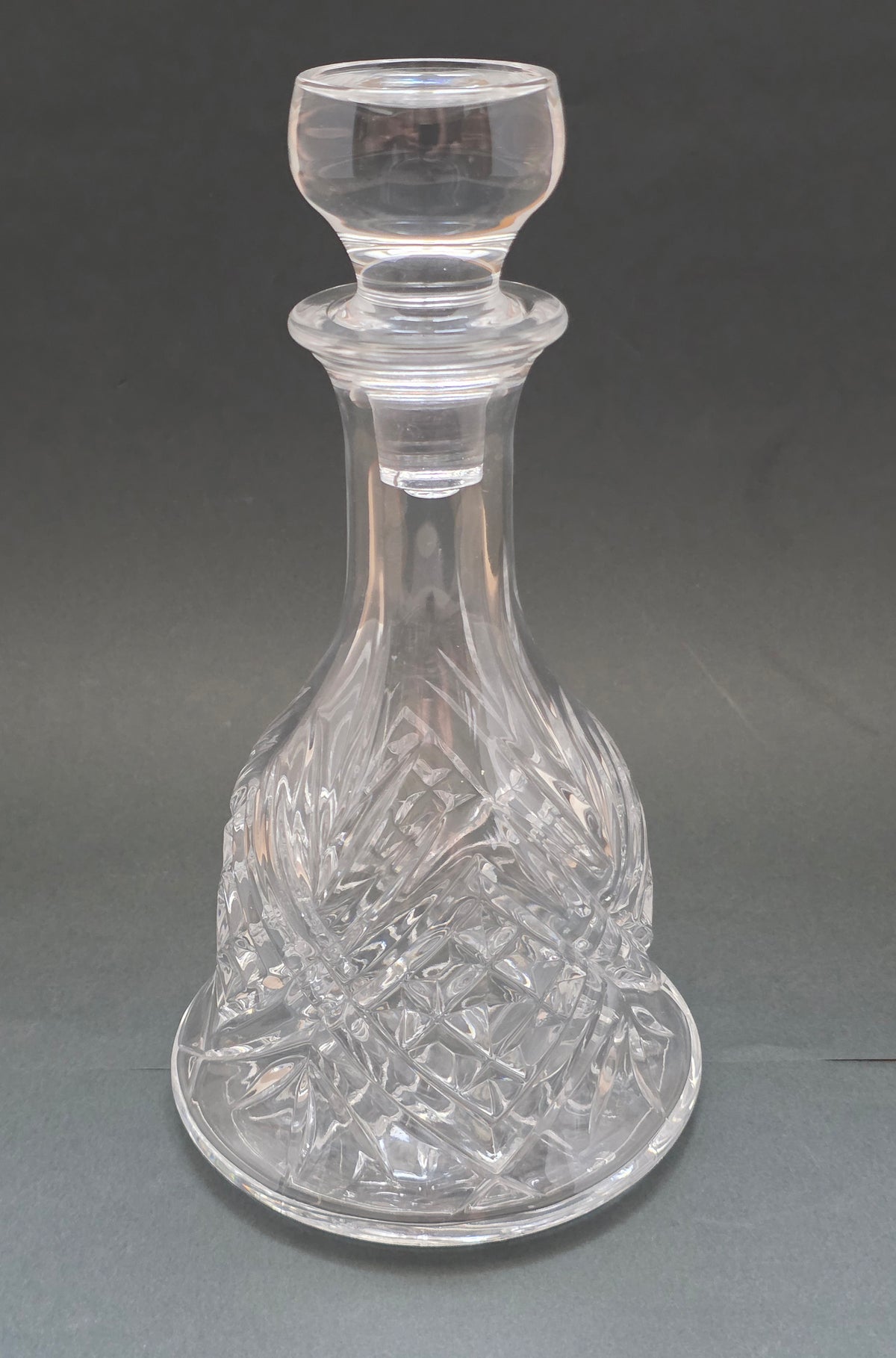 Vintage French Heavy Crystal Decanter with Stopper | c. 1970