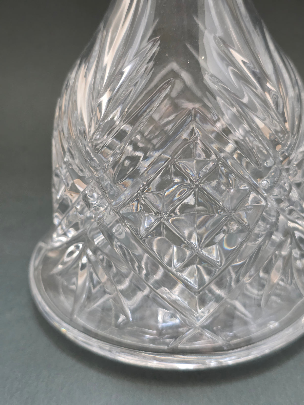 Vintage French Heavy Crystal Decanter with Stopper | c. 1970