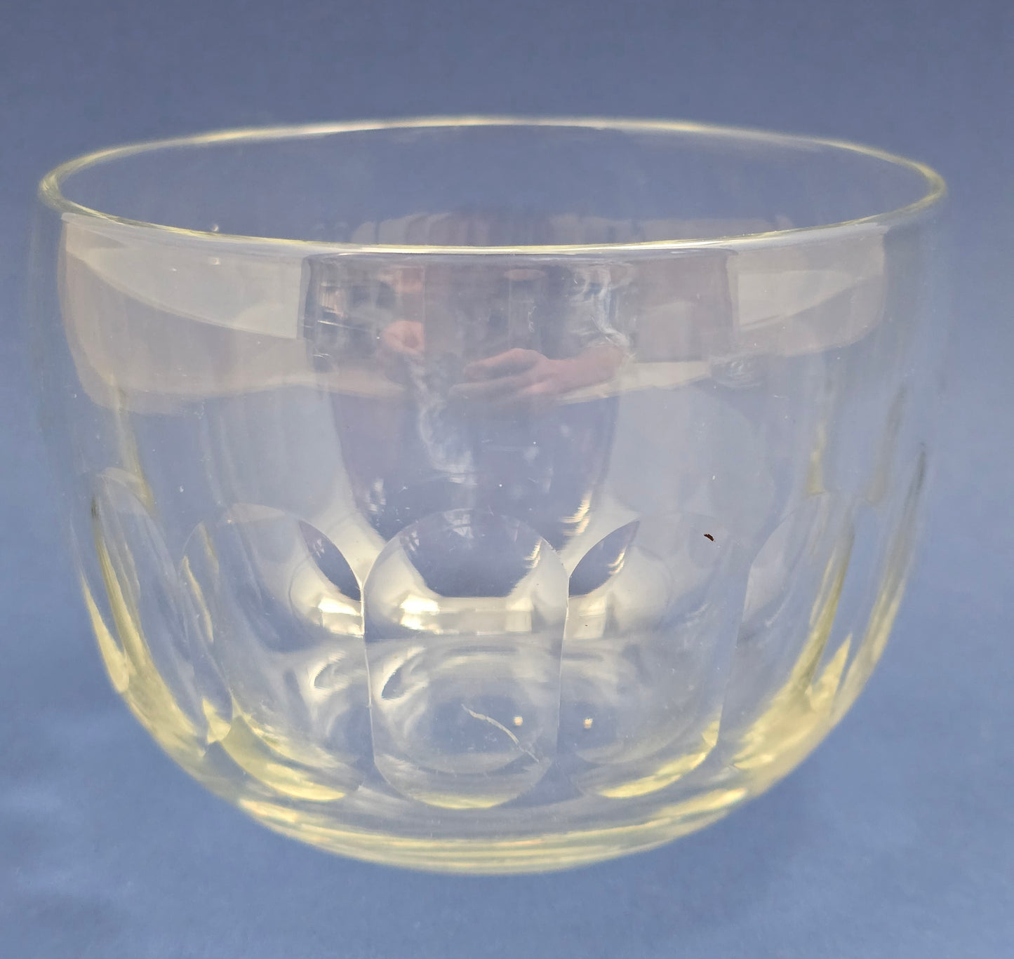Antique Crystal Finger Bowls with Oval Cut Pattern, c.1890