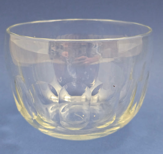 Antique Crystal Finger Bowls with Oval Cut Pattern, c.1890