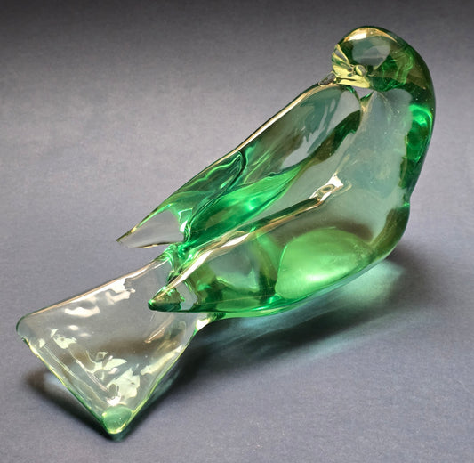 Large Murano Glass Dove Sculpture – Green, c.1970s