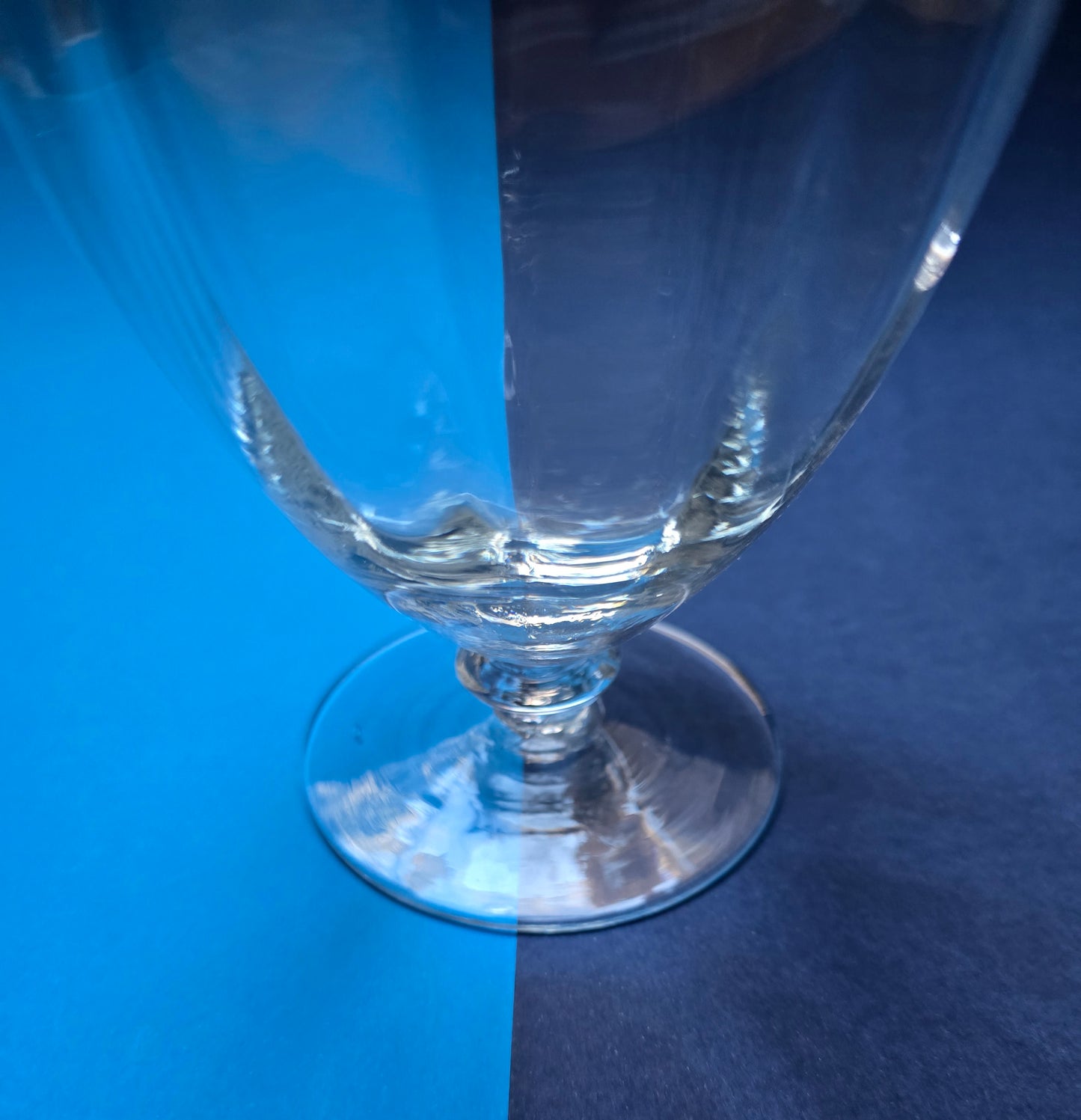 Dutch 18th Century Soda Glass Goblet Vase – Baluster Stem with Nodus, c.1750–1775
