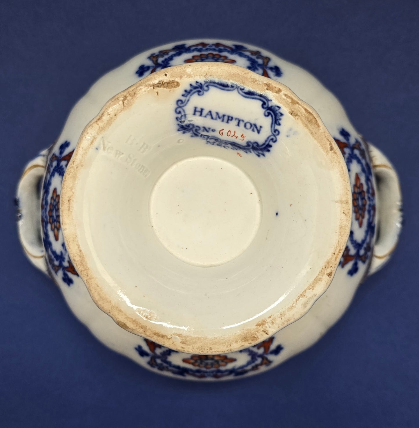 B.B. & Co. Hampton New Stone China Imari Footed Bowl c.1860 – Victorian Antique