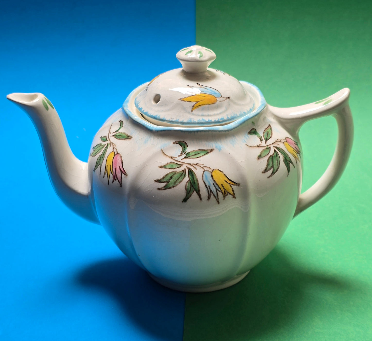 Jas. Broadhurst & Sons 'Kendal' Complete Tea Service for Six, Hand-Painted Campanula, c.1930–1940