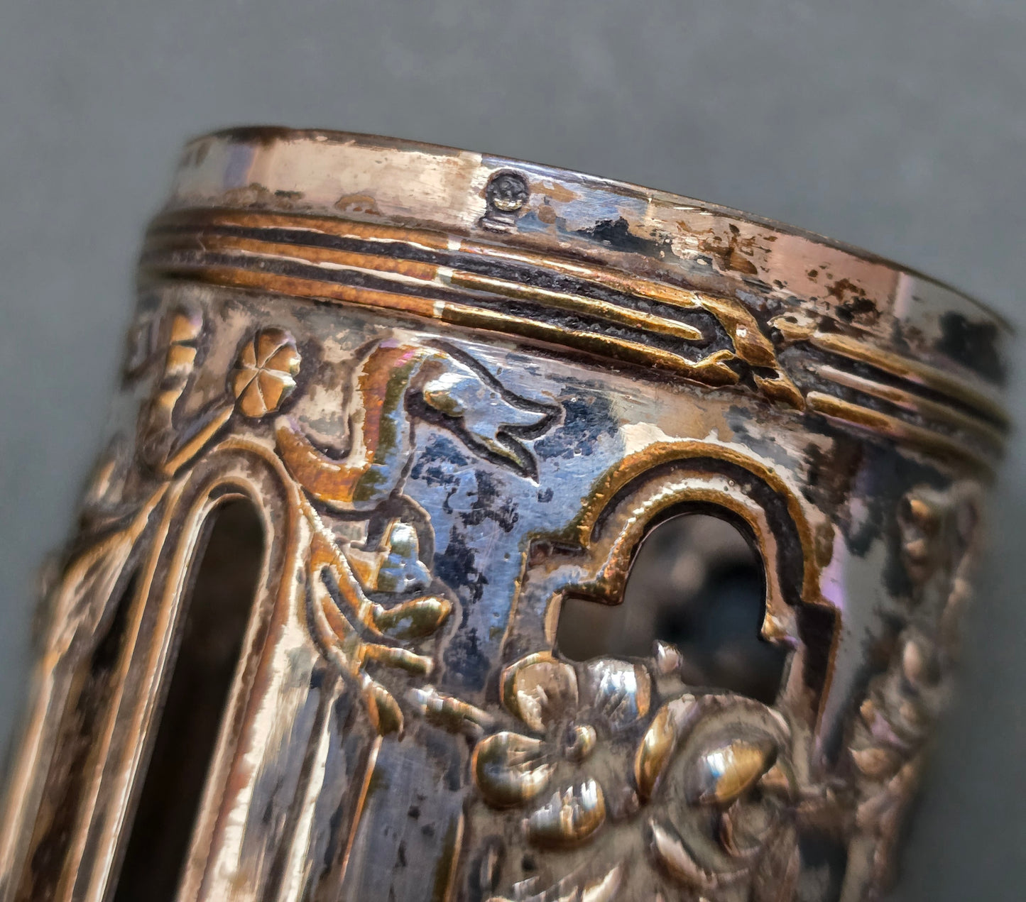 Pair of Dutch Silver-Plated Shot Glass Holders | Regina | Art Nouveau | c.1900