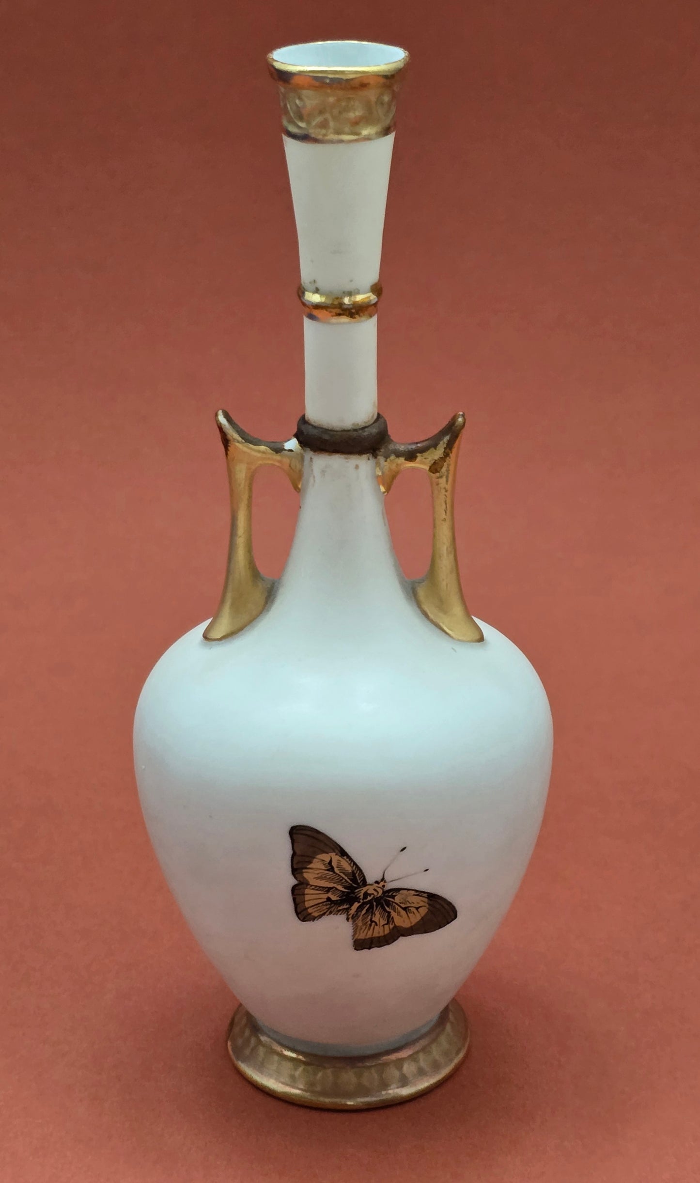 Royal Worcester Blush Ivory Butterfly Vase – circa 1900