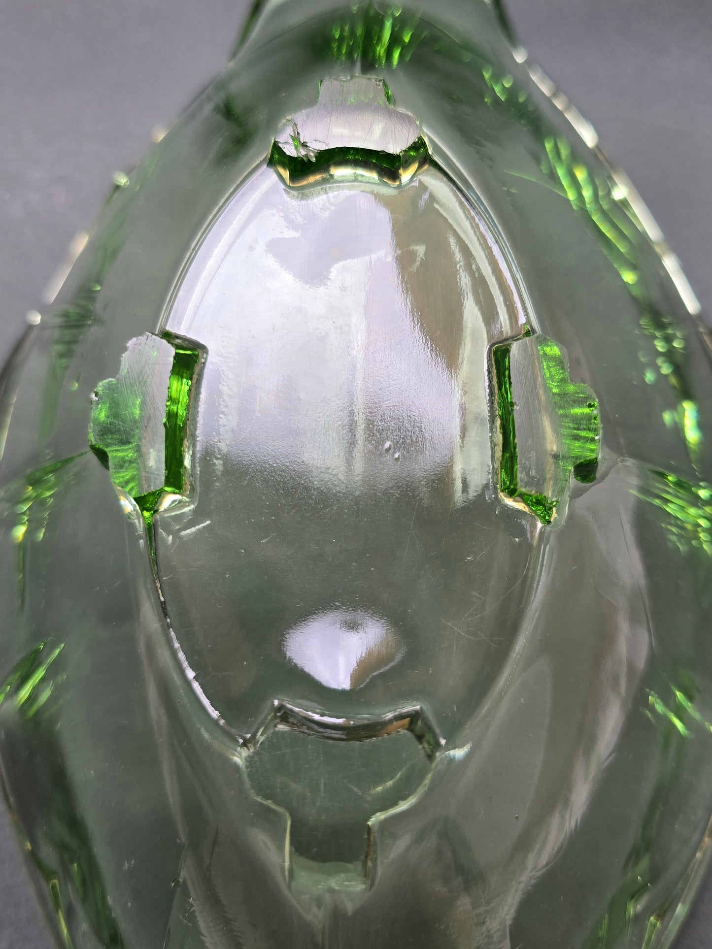 Bagley Uranium Glass Art Deco Footed Bowl – c.1930s England