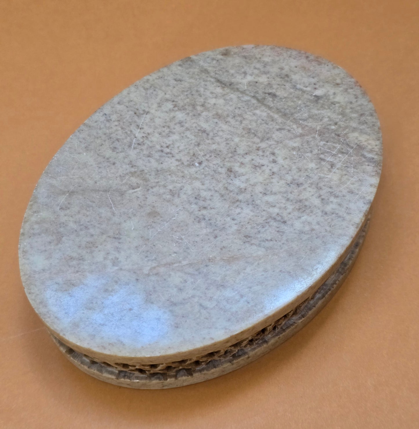 Indian Soapstone Box | Mother of Pearl & Stone Inlay | Rajasthan | c.1970s