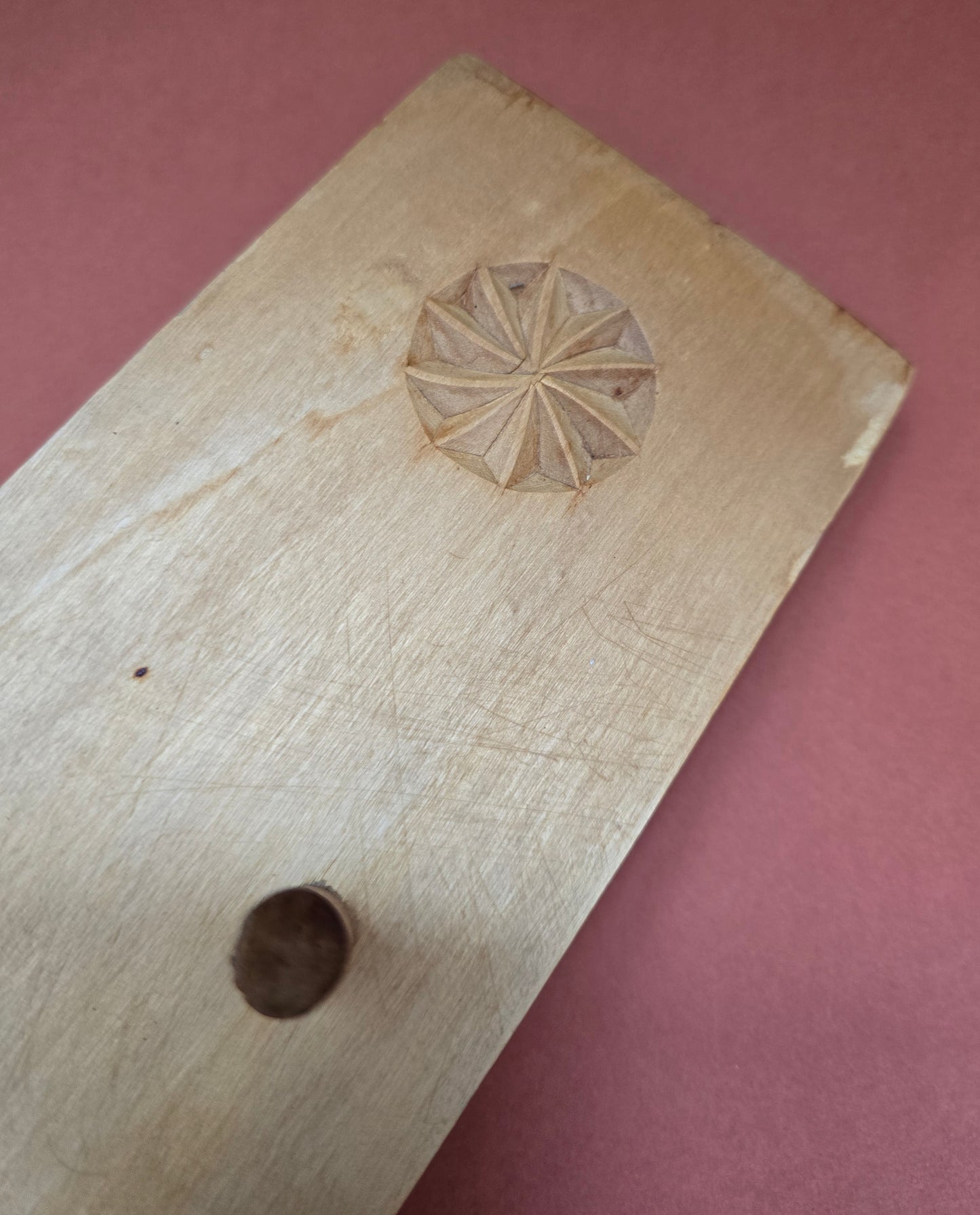 Czech Folk Art Bread Mould Board | Repurposed Wall Hook Rail | Prague | c.1940s–60s