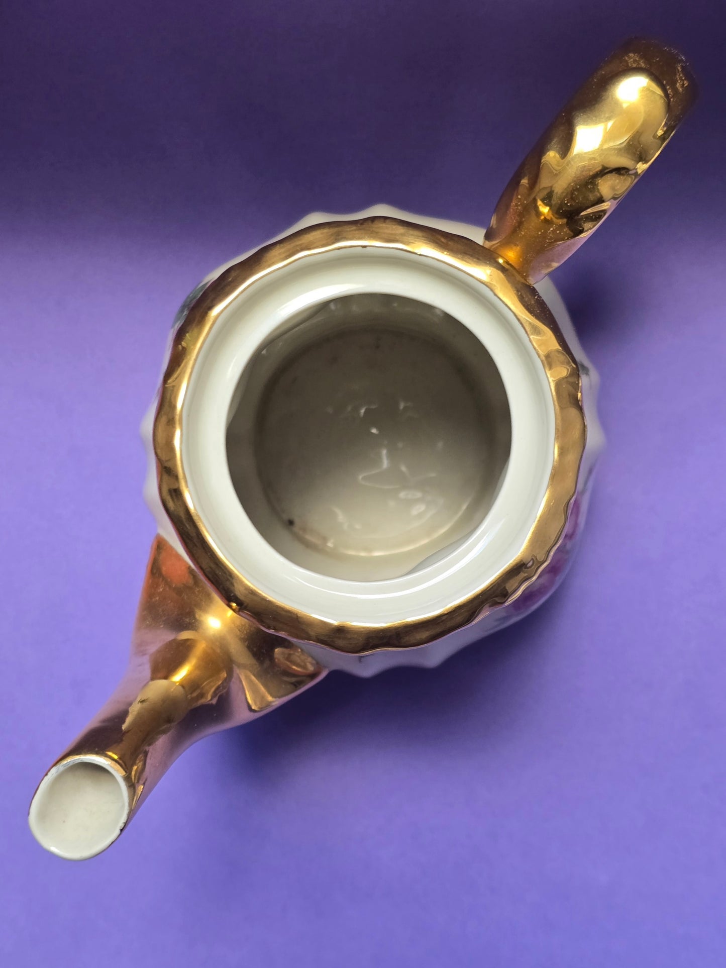 Bareuther Bavaria Tea Service for Two, Rose & Gold, c.1940s