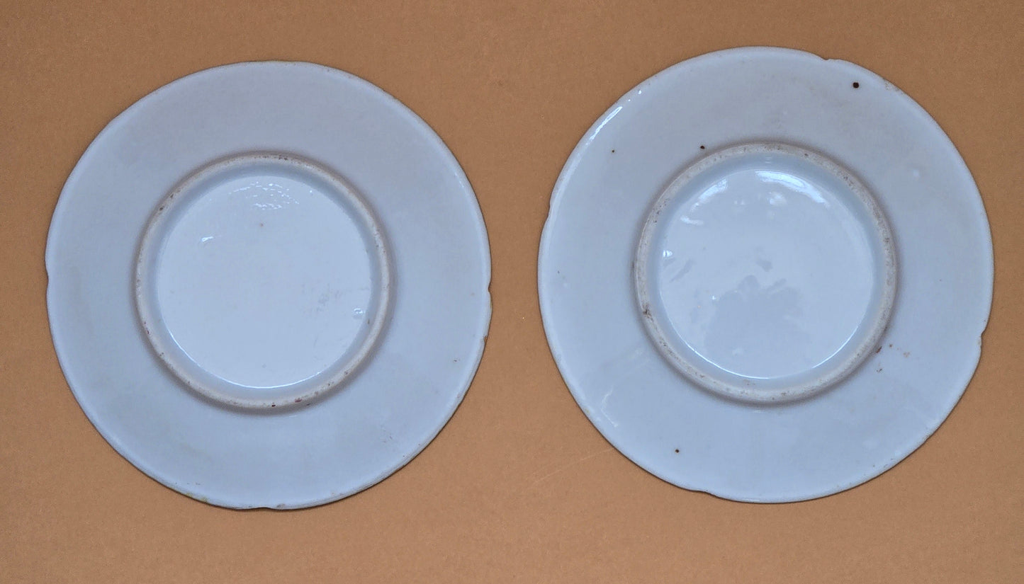 Antique German Lustre Porcelain Espresso Cup & Saucer Set – Wilhelm Leykauf, c.1890