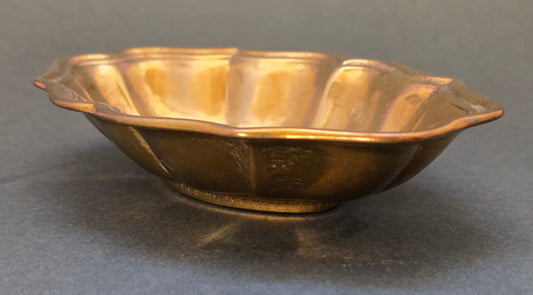Antique Brass Vide-Poche | Scalloped Edge | c.1920s