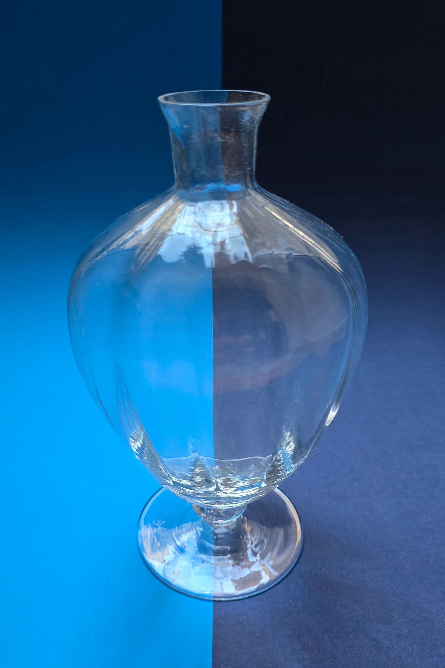Dutch 18th Century Soda Glass Goblet Vase – Baluster Stem with Nodus, c.1750–1775