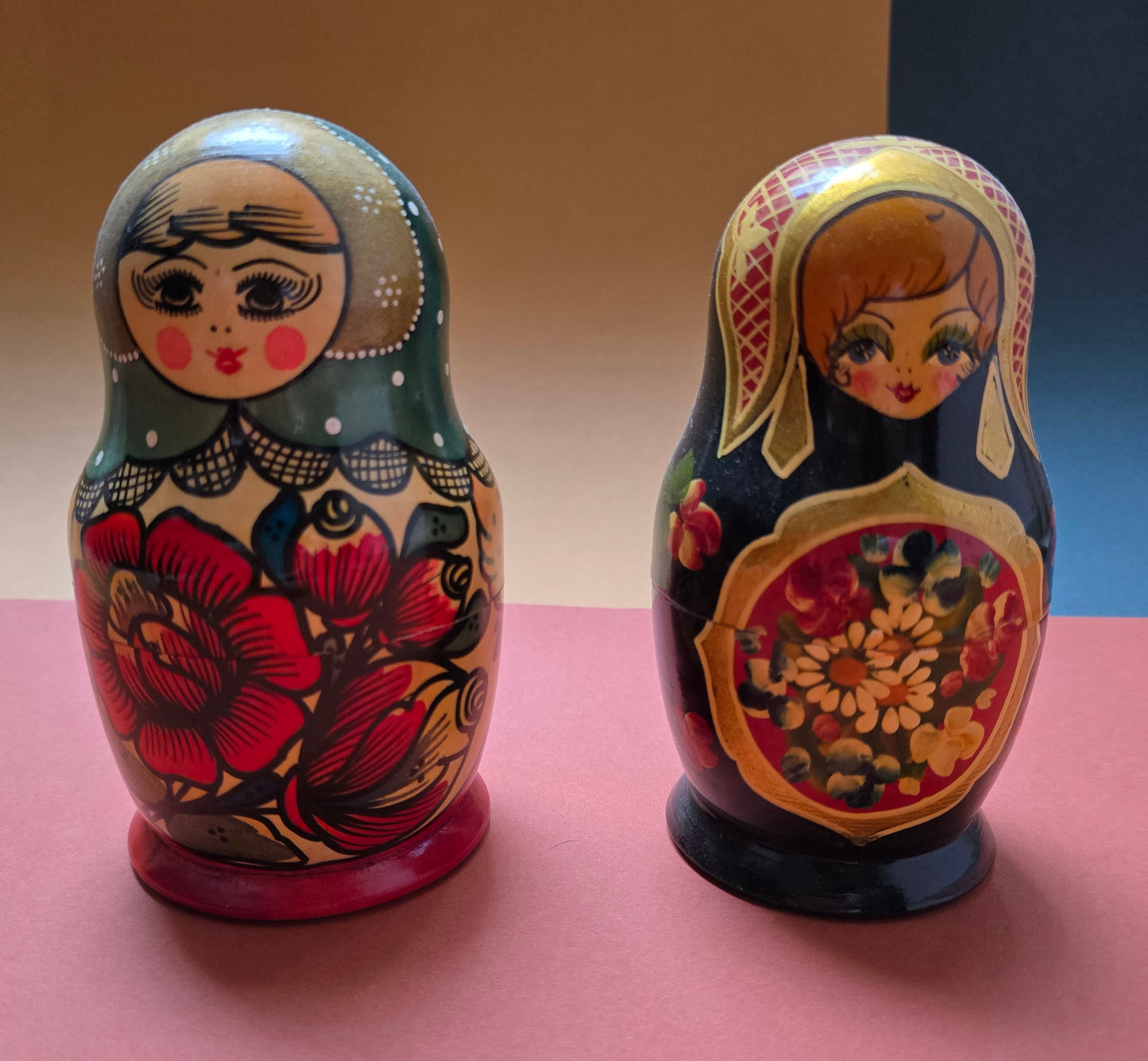 Soviet Russian Matryoshka Nesting Dolls – Hand-Painted, 1950s USSR