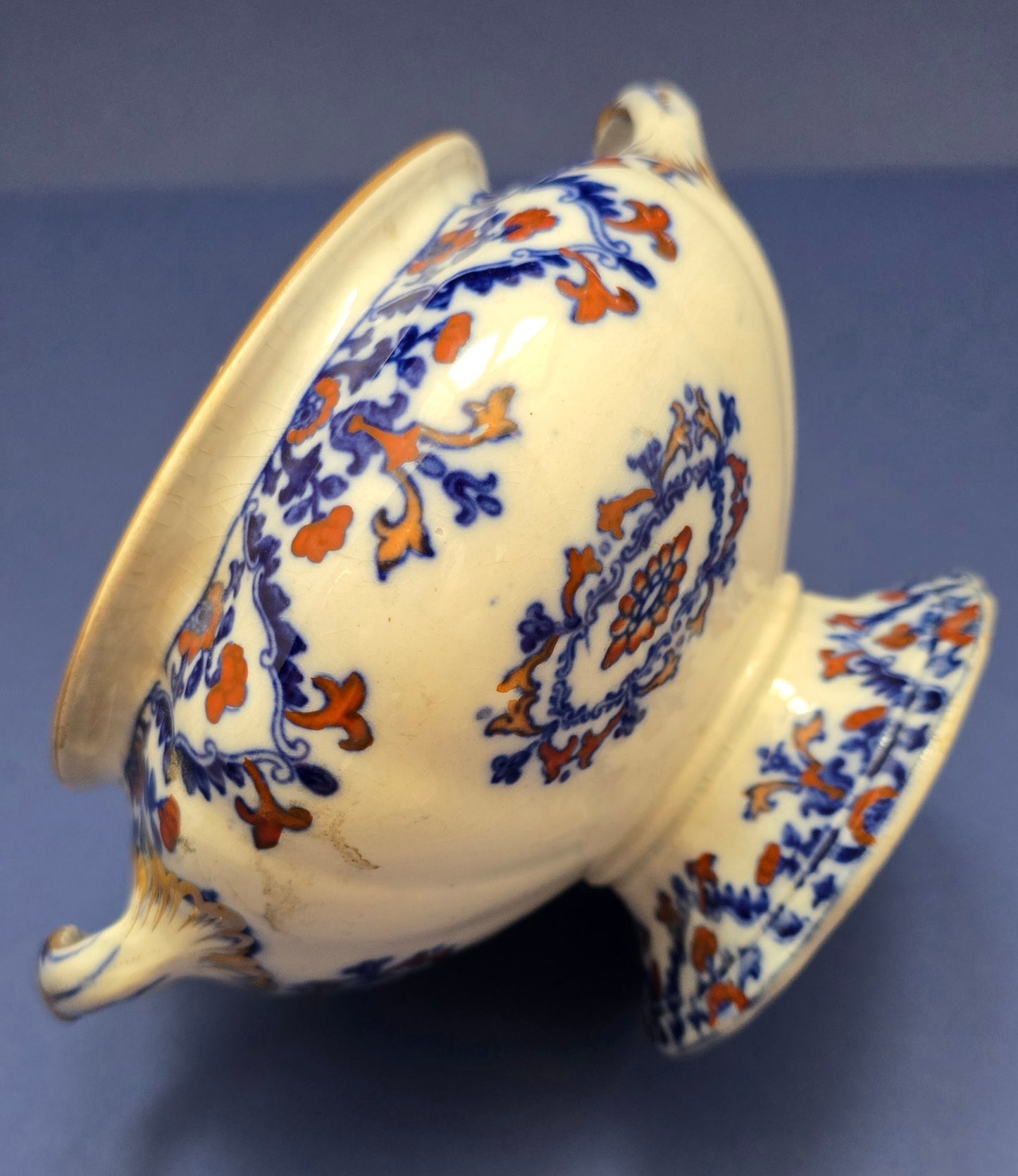 B.B. & Co. Hampton New Stone China Imari Footed Bowl c.1860 – Victorian Antique